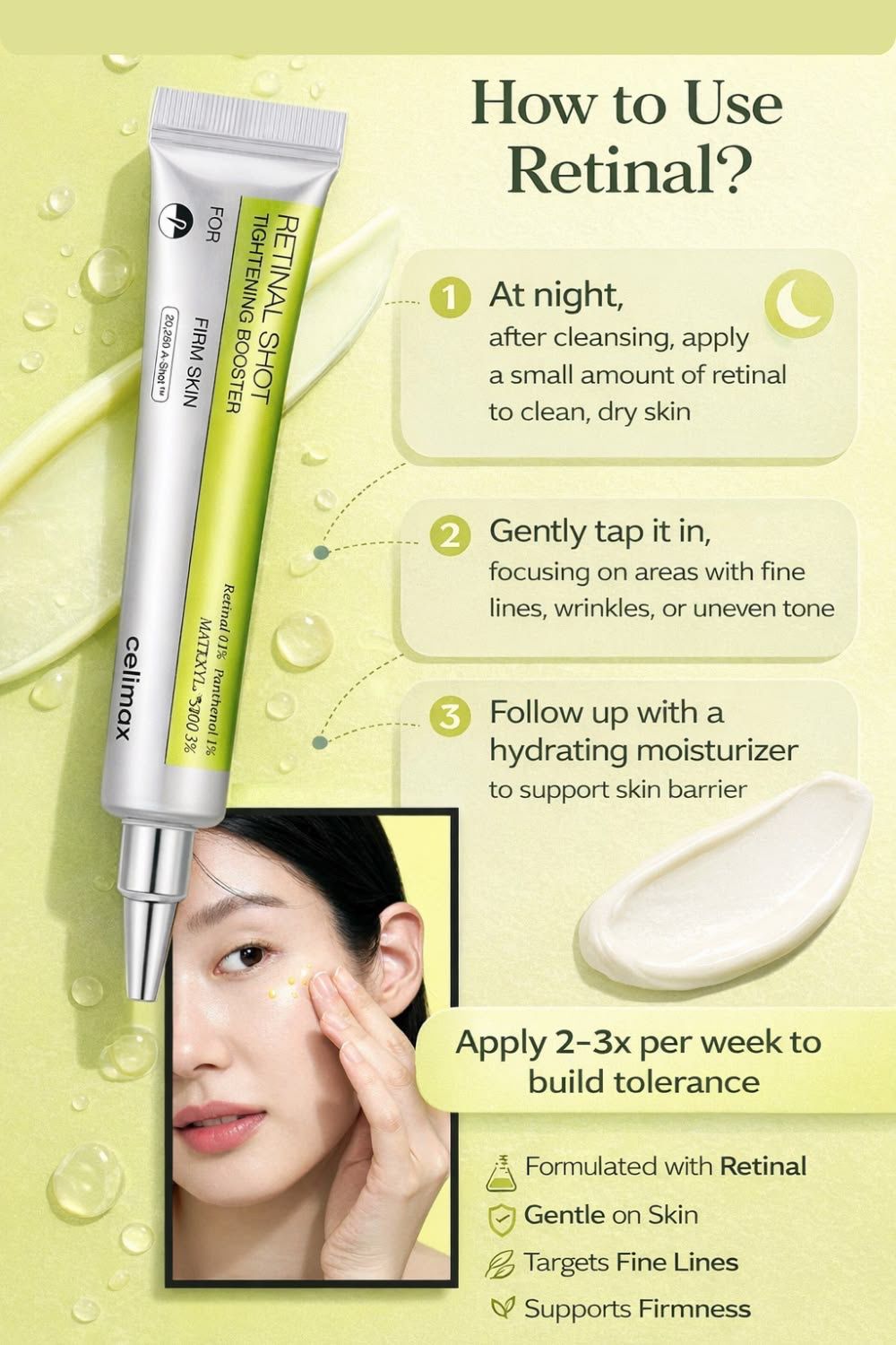 REGALIA Retinol Shot Korean skincare serum bottle packaging